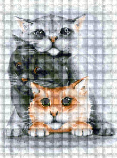 Алмазная мозаика Идейка Маленькие любимцы 30x40 см (Id-AMO7134)