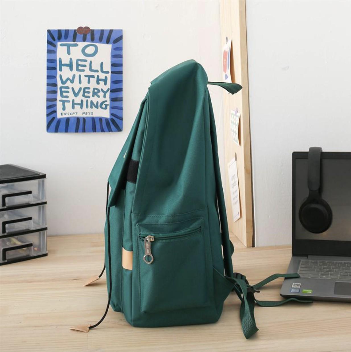 Шкільний рюкзак для дівчинки CLDB 4в1 шоппер/пенал/сумочка Зелений (DR015897) - фото 3