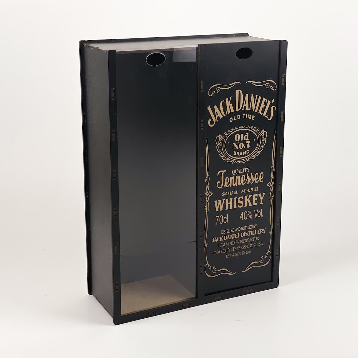 Коробочка прямокутна з прозорою кришкою та гравіюванням "Jack Daniel’s" (4791)
