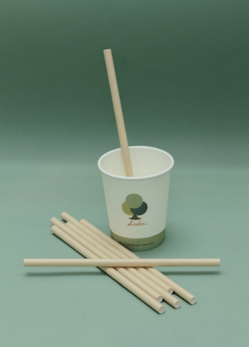 Трубочки бумажные крафт 8х197 мм 100 шт./уп. - фото 3