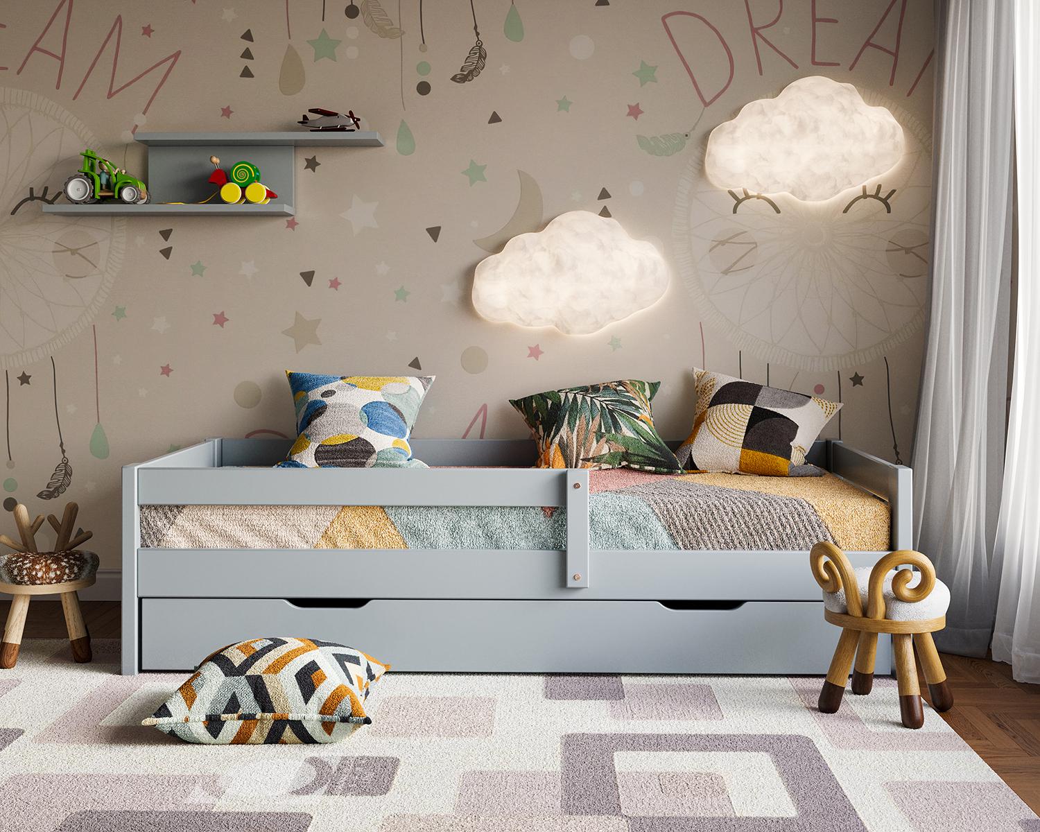 Кровать детская деревянная Arbor Альф 80x190 см с выдвижными ящиками