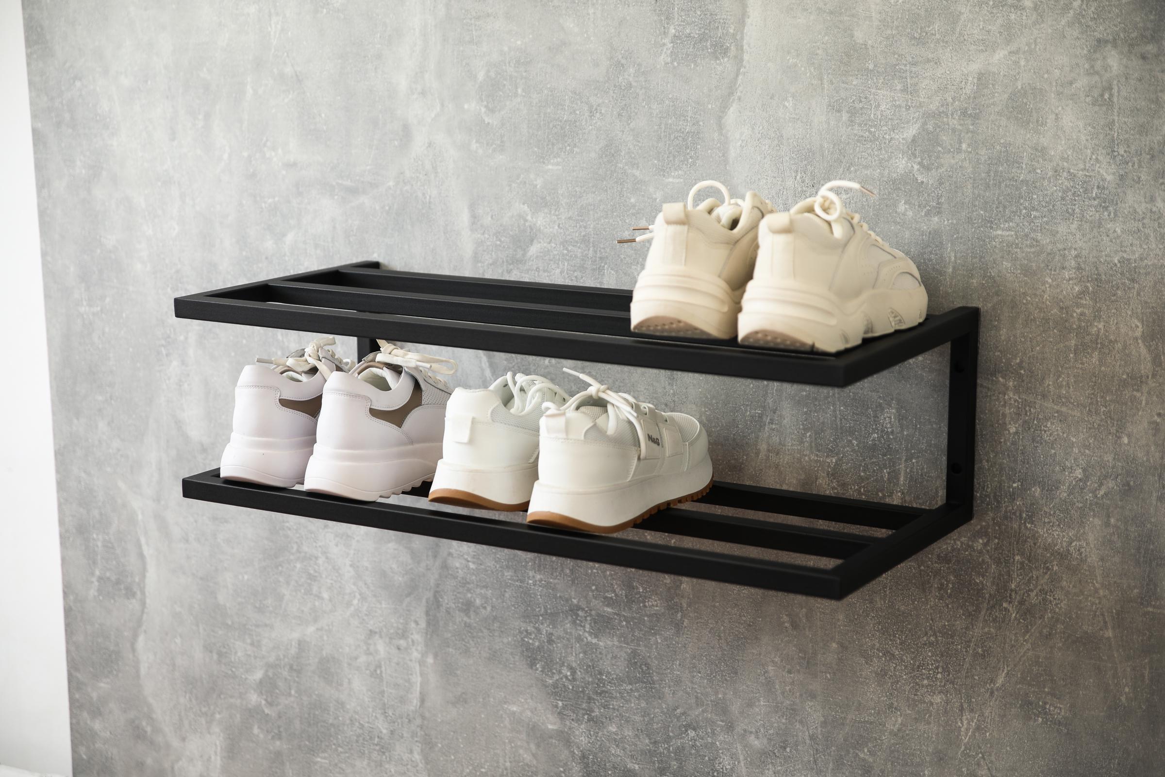 Полка для обуви Sharm двухэтажная из металла в стиле лофт 70х30х20 см (ML-18.4.) - фото 7 Полка для обуви Sharm двухэтажная из металла в стиле лофт 70х30х20 см (ML-18.4.) - фото 7