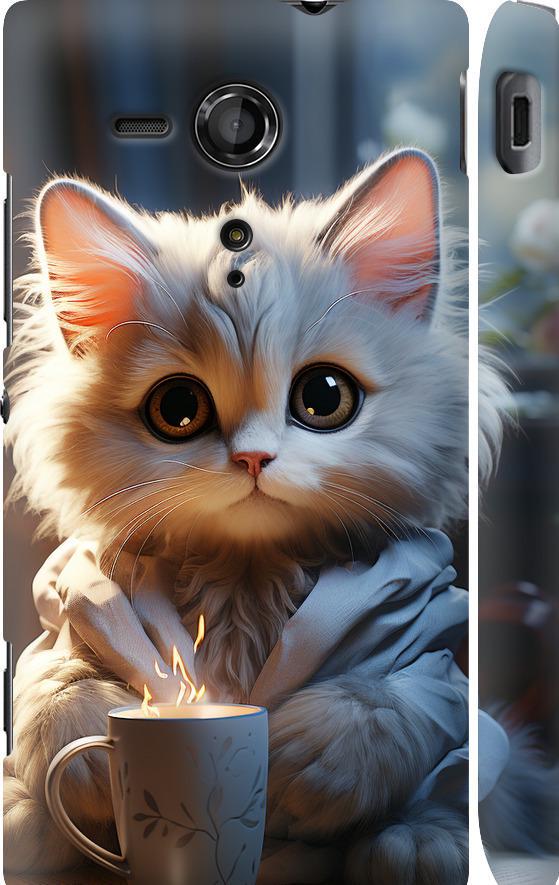 Чехол на Sony Xperia SP M35H White cat (5646m-280-42517)