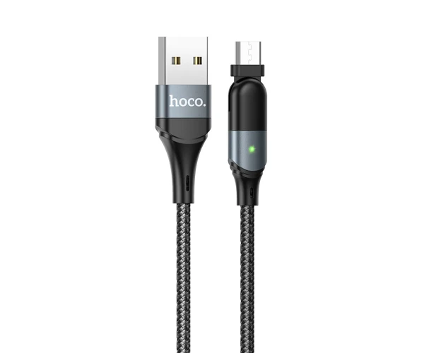 Кабель дата Hoco U100 Orbit USB-Micro-USB 12 м Черный - фото 3