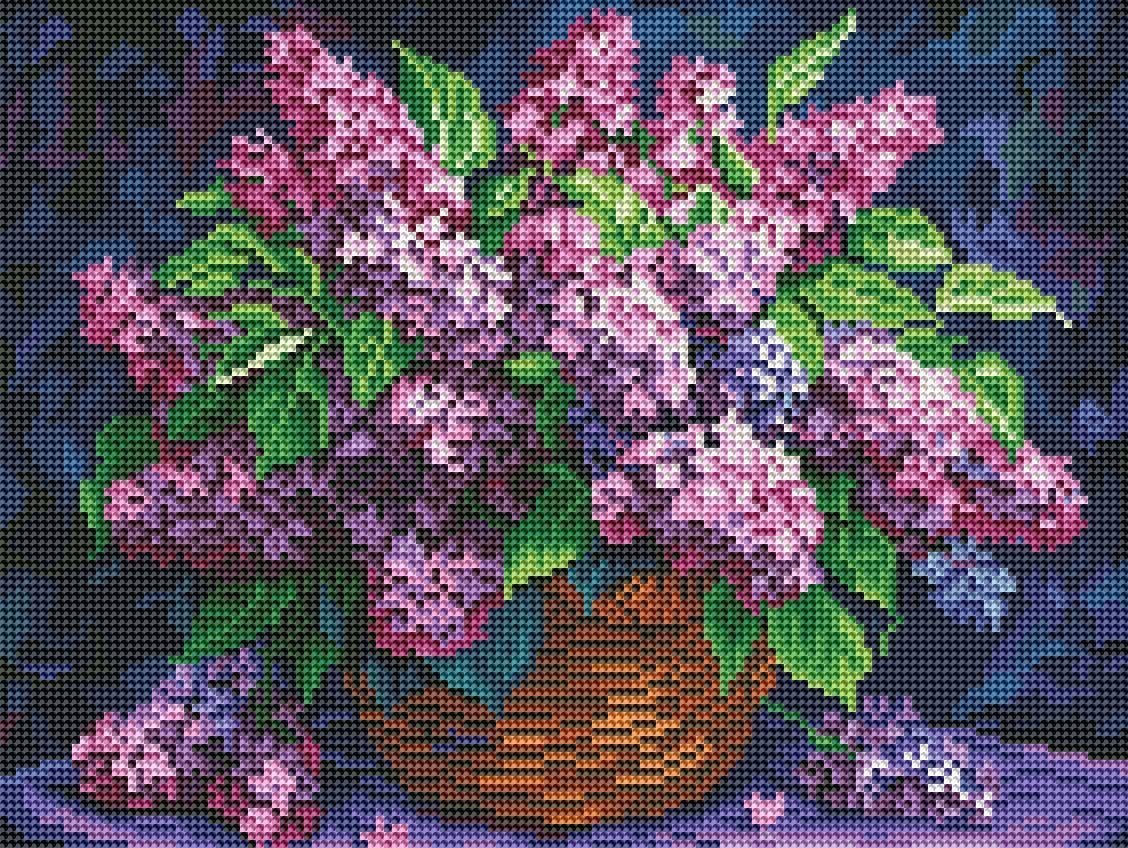 Алмазная мозаика Brushme Букет сирени 30x40 см (DBS54201)