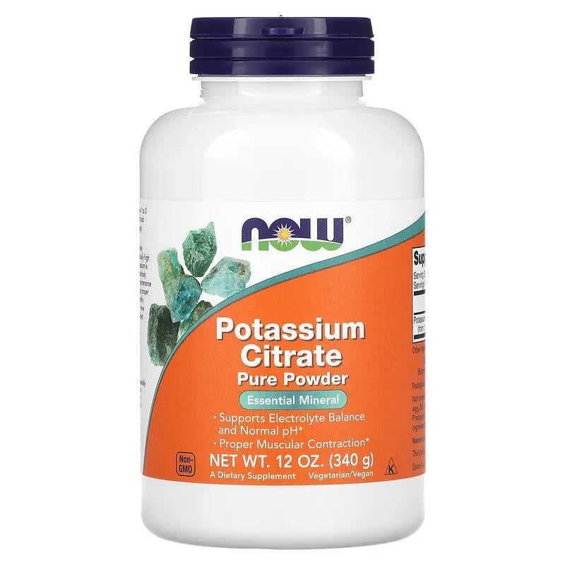 Цитрат калия Now Foods Potassium Citrate Pure Powder чистый порошок 340 г (1012292388)