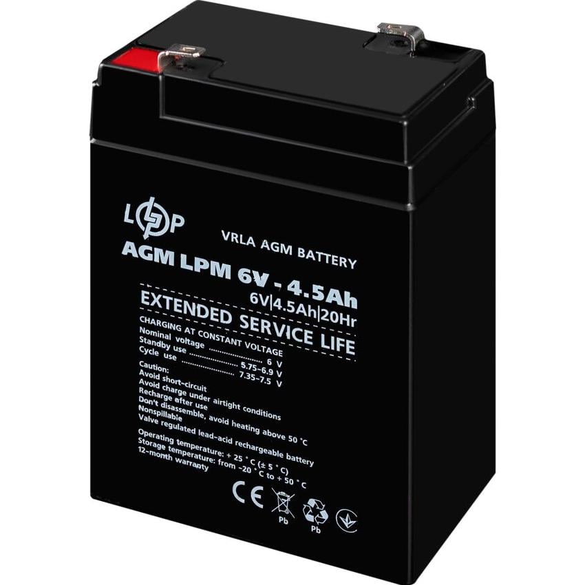 Аккумулятор для ИБП LogicPower AGM LPM 6V/4,5 AH (3860) - фото 3 Аккумулятор для ИБП LogicPower AGM LPM 6V/4,5 AH (3860) - фото 3