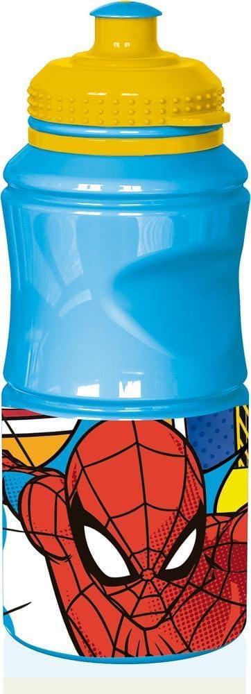 Пляшка для води Stor Spider-Man 380 мл 16,5х6,5 см Жовтий з блакитним (28431584)