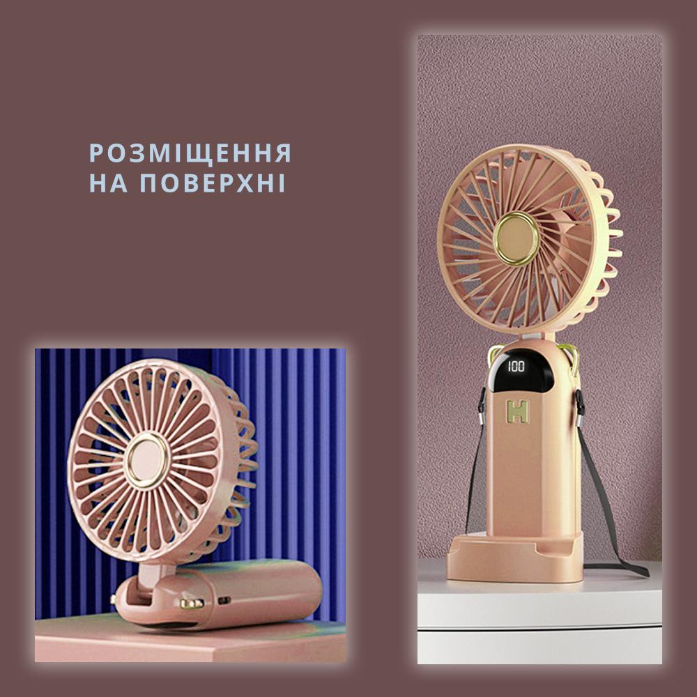 Вентилятор мини Handy Mini Fan нашейный/ручной/карманный Розовый (18732914) - фото 5