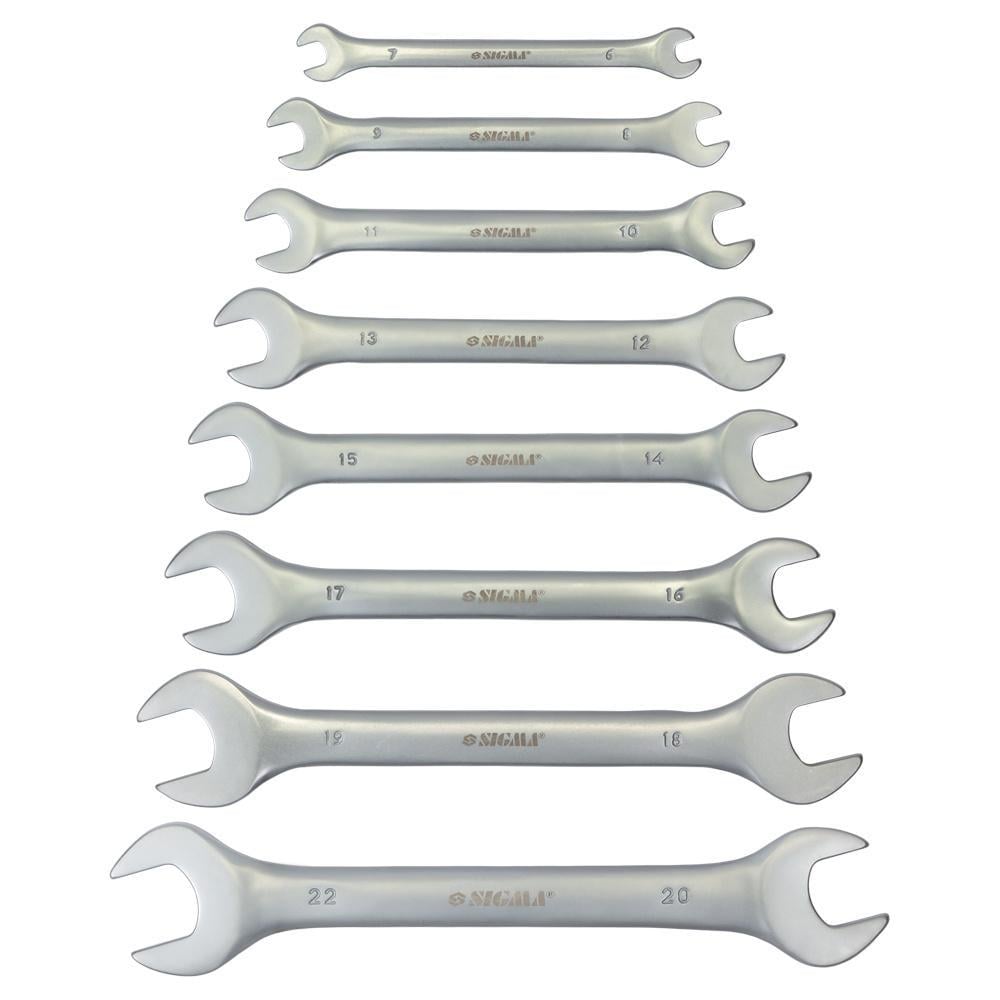 Ключи рожковые Sigma CrV satine 8 шт. 6-22 мм (6010321)