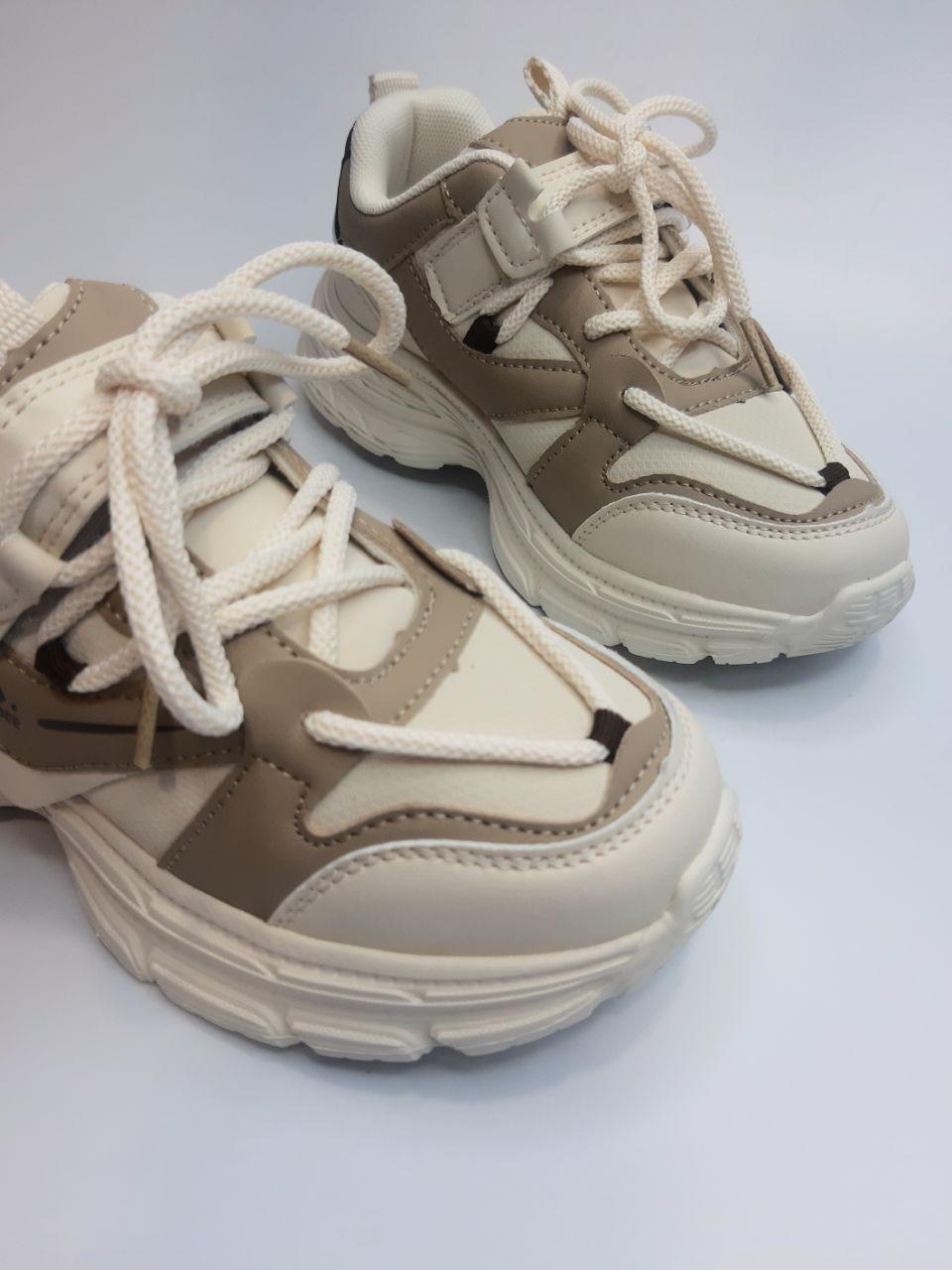 Кроссовки для девочки Clibee р. 37 23,3 см Бежевый (396-2 beige) - фото 4