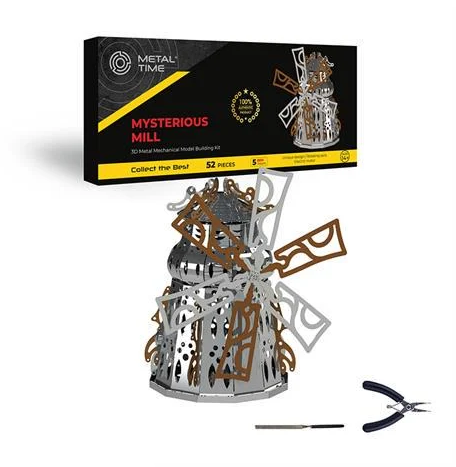Конструктор модель Metal Time Mysterious Mill Млин електронний двоколірна (MT054) Конструктор модель Metal Time Mysterious Mill Млин електронний двоколірна (MT054)