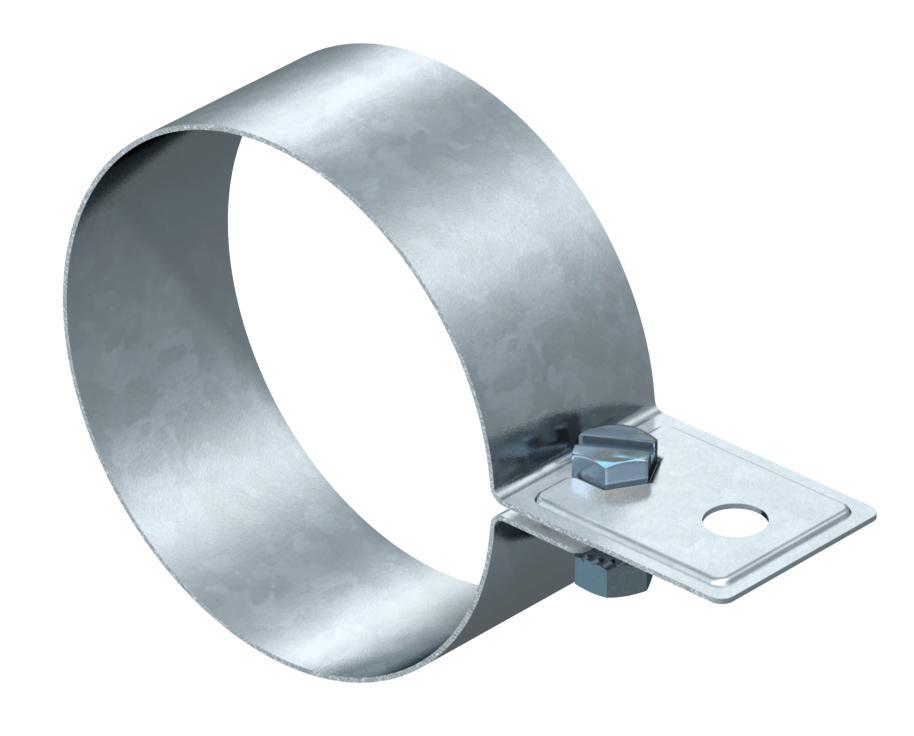 Хомут на водоспуск OBO bettermann ø 100 мм оцинкованная сталь для труб (5350107)