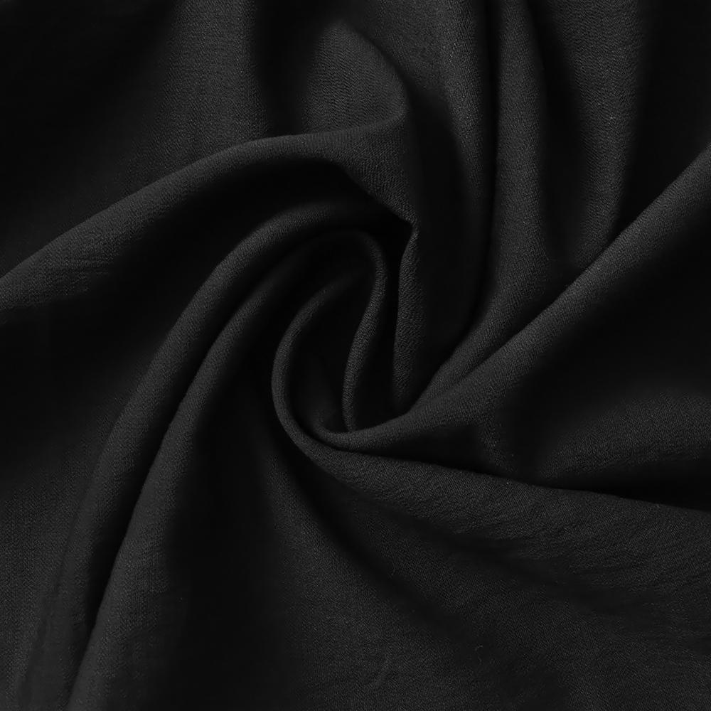 Ткань лен однотонная Ария V-1001 Черный (13053)