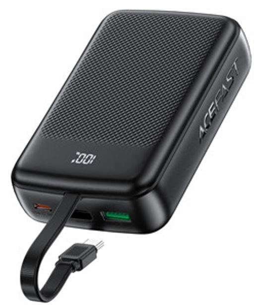 Аккумулятор наружный Acefast M14 PD20W Power Bank with cable 20000mAh Black (34645813)