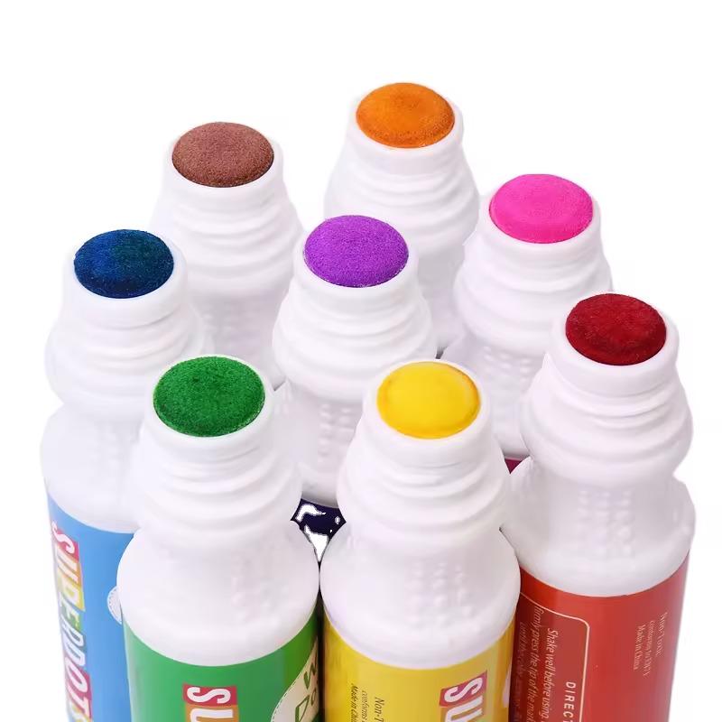 Маркеры пальчиковые DOT для творчества точечные краски для рисования и живописи на водной основе 12 цветов - фото 7