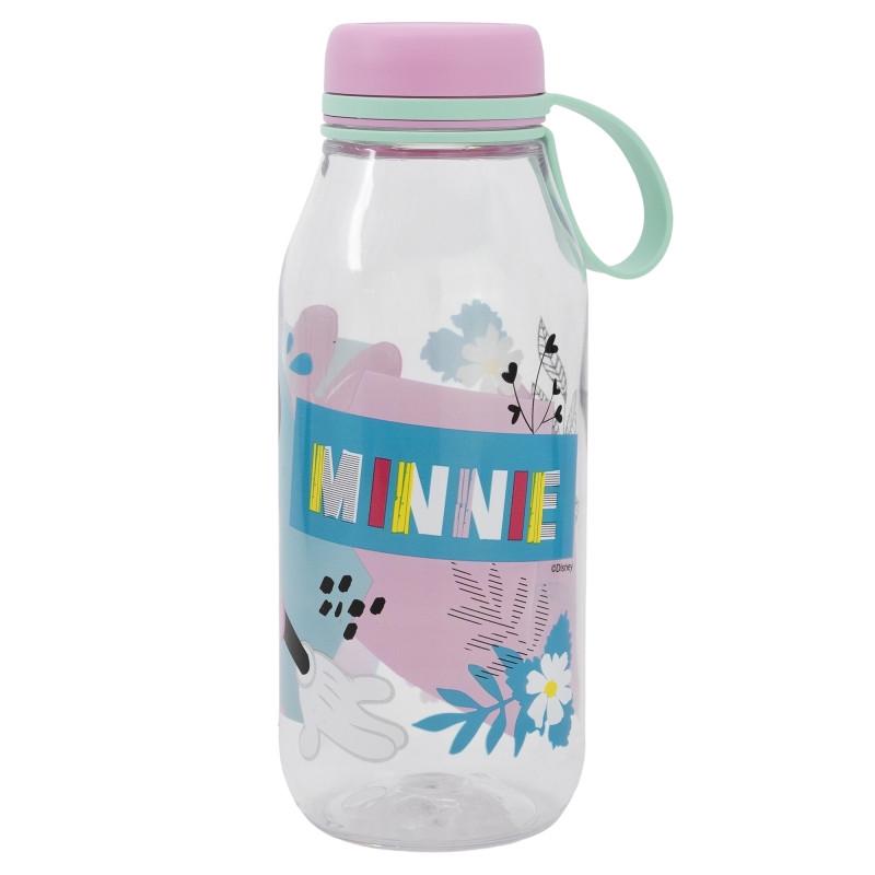 Бутылка для воды с силиконовой ручкой STOR Minnie Mouse пластиковая 460 мл 17x5,5x5,5 см (2528177987)