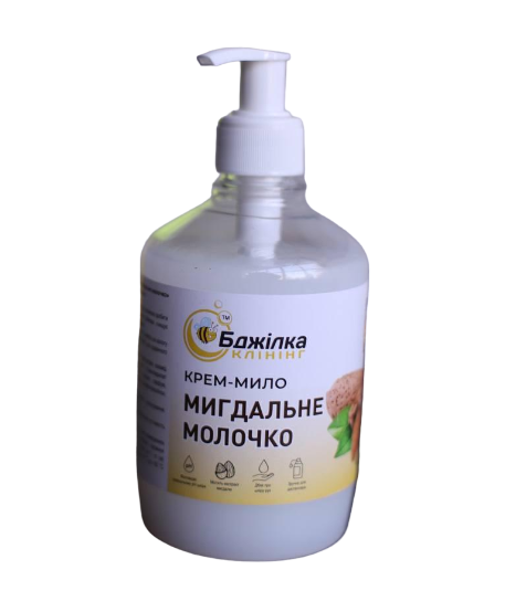 Крем-мило Бджілка клінінг Мигдальне молочко з дозатором 440 мл (014)