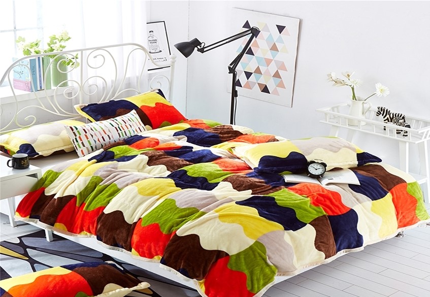 Плед TAGtextil велсофт Мозаика 200х220 см (ALM1917)