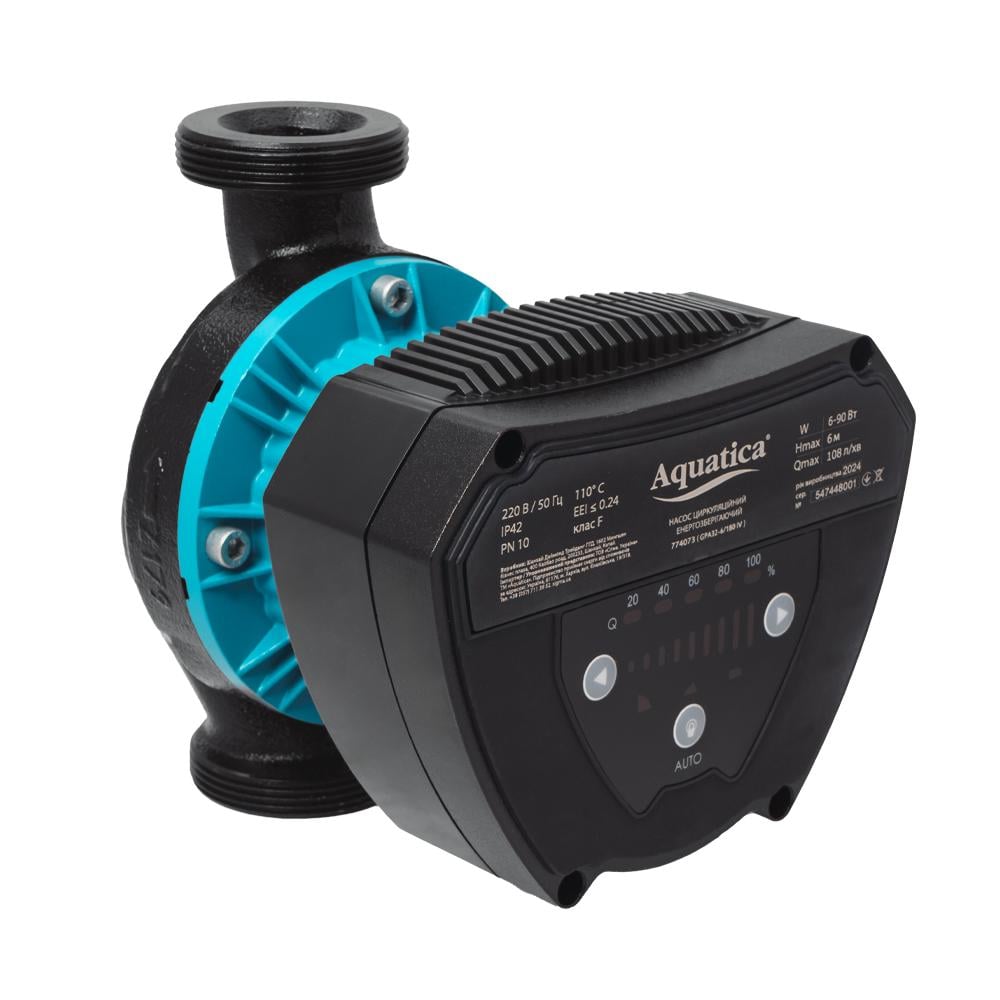 Циркуляційний насос Aquatica GPA32-6/180 IV 6-90 Вт Ø 2" 180 мм та гайки (774073) Циркуляційний насос Aquatica GPA32-6/180 IV 6-90 Вт Ø 2" 180 мм та гайки (774073)
