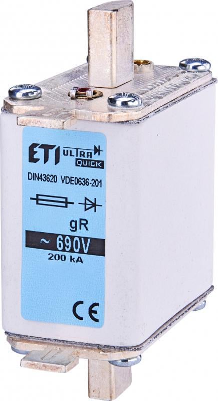 Запобіжник ножовий ETI M000UQ2 NH000 125A gR з плавкою вставкою (4721215)