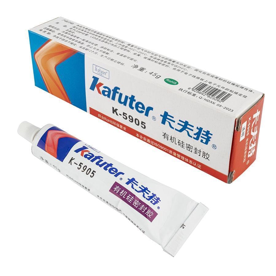 Клей однокомпонентный силиконовый Kafuter K-5905 45 г Прозрачный (287282)