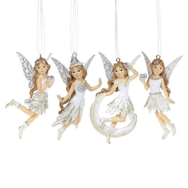 Новогодний подвеска Flora Фея микс 12 см 8 шт. (12820)