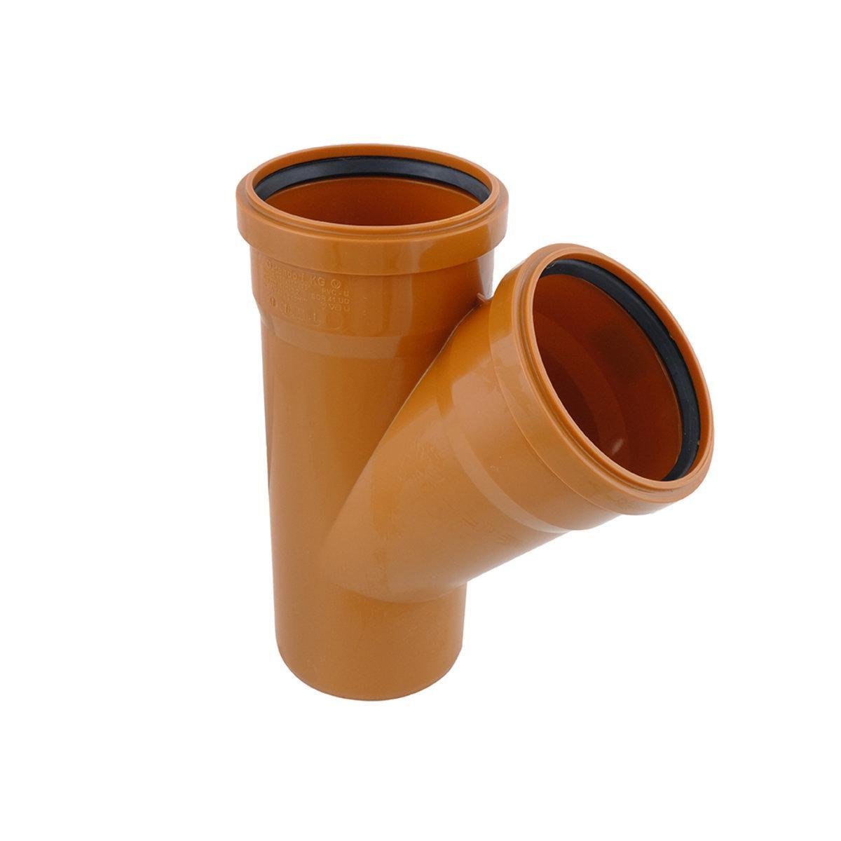 Тройник канализационный наружный Ostendorf KGEA Ф 110 мм 45° (37577)