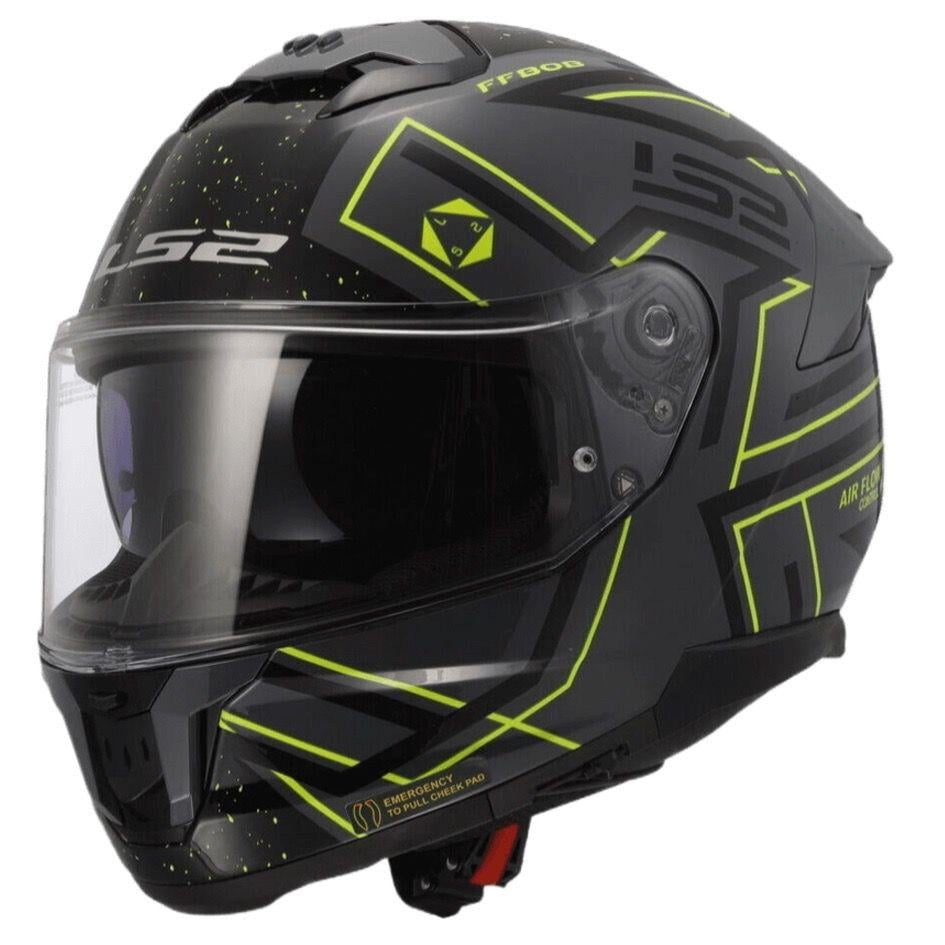 Мотошлем LS2 FF808 Stream 2 Maze L Gloss Grey/Black (47682)