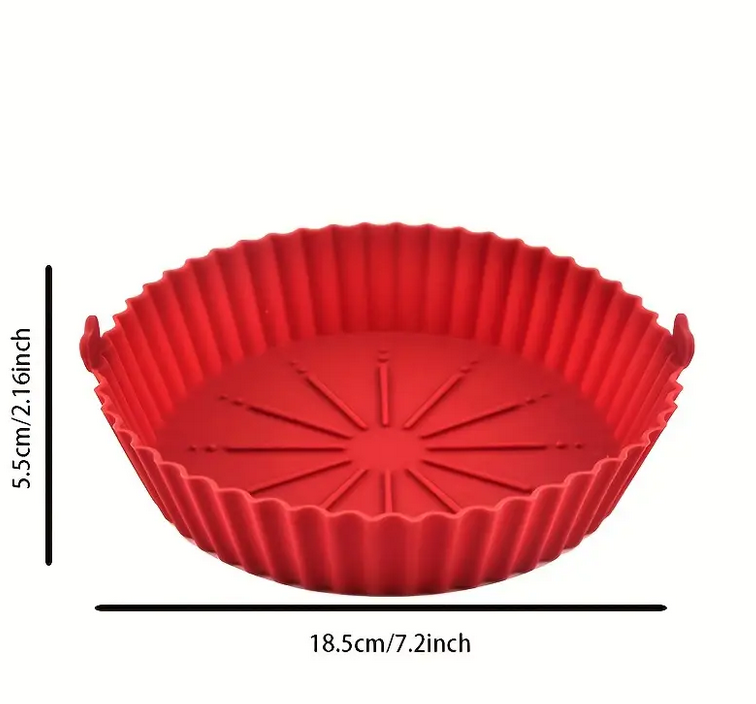 Форма силіконова для аерогрилів та аерофритюрниць Червоний (Q-231-R) - фото 3 Форма силіконова для аерогрилів та аерофритюрниць Червоний (Q-231-R) - фото 3