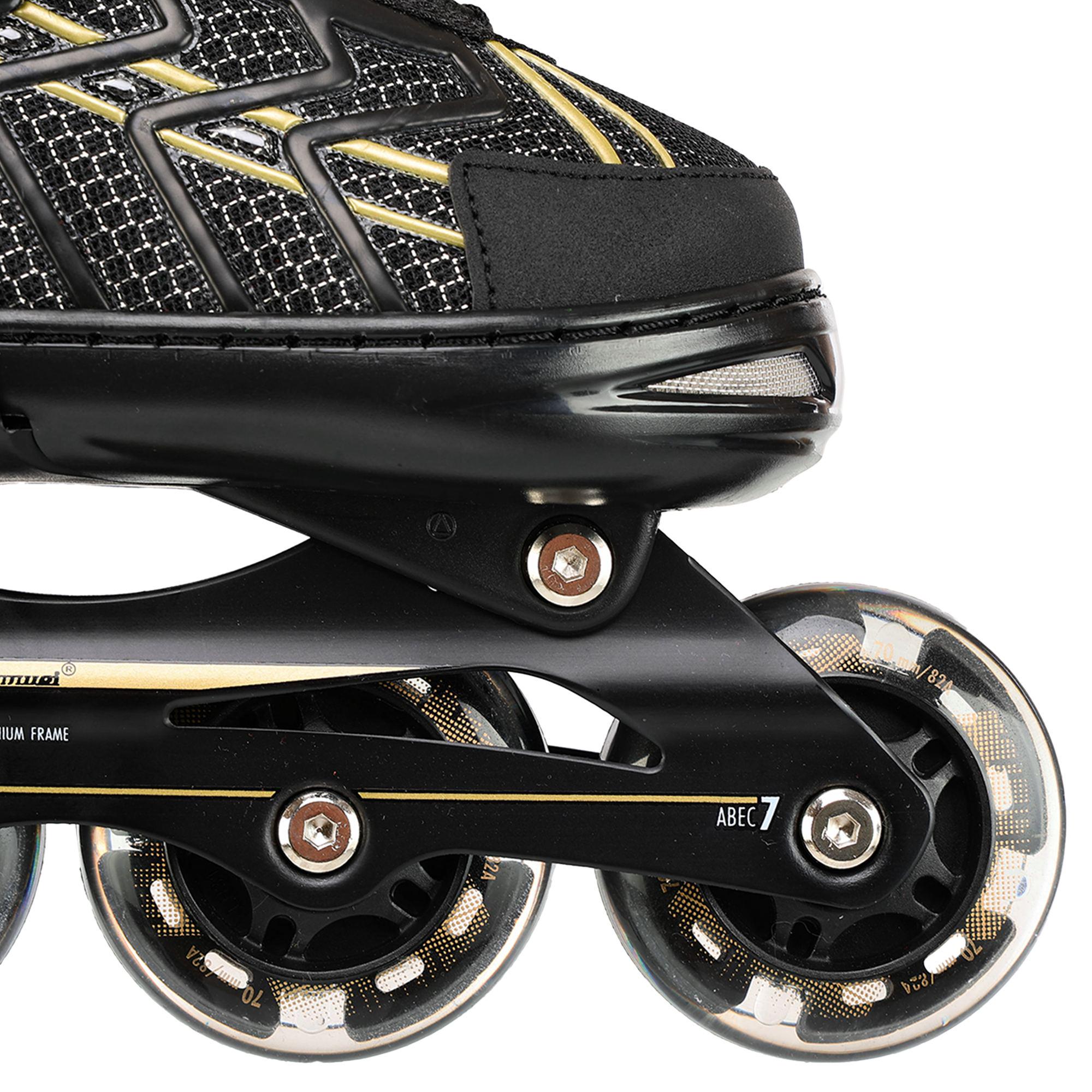 Роликовые коньки Banwei BW-129 раздвижные колеса светящиеся р. 31-34 Черный (BW-129_Черный_S_(31-34) - фото 8 Роликовые коньки Banwei BW-129 раздвижные колеса светящиеся р. 31-34 Черный (BW-129_Черный_S_(31-34) - фото 8