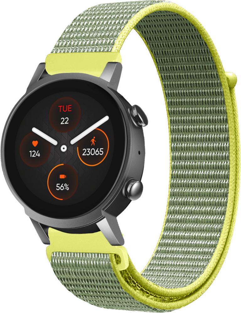 Ремешок нейлоновый Sport Loop для Mobvoi TicWatch E3 Gray/Yellow (16136-63) Ремешок нейлоновый Sport Loop для Mobvoi TicWatch E3 Gray/Yellow (16136-63)