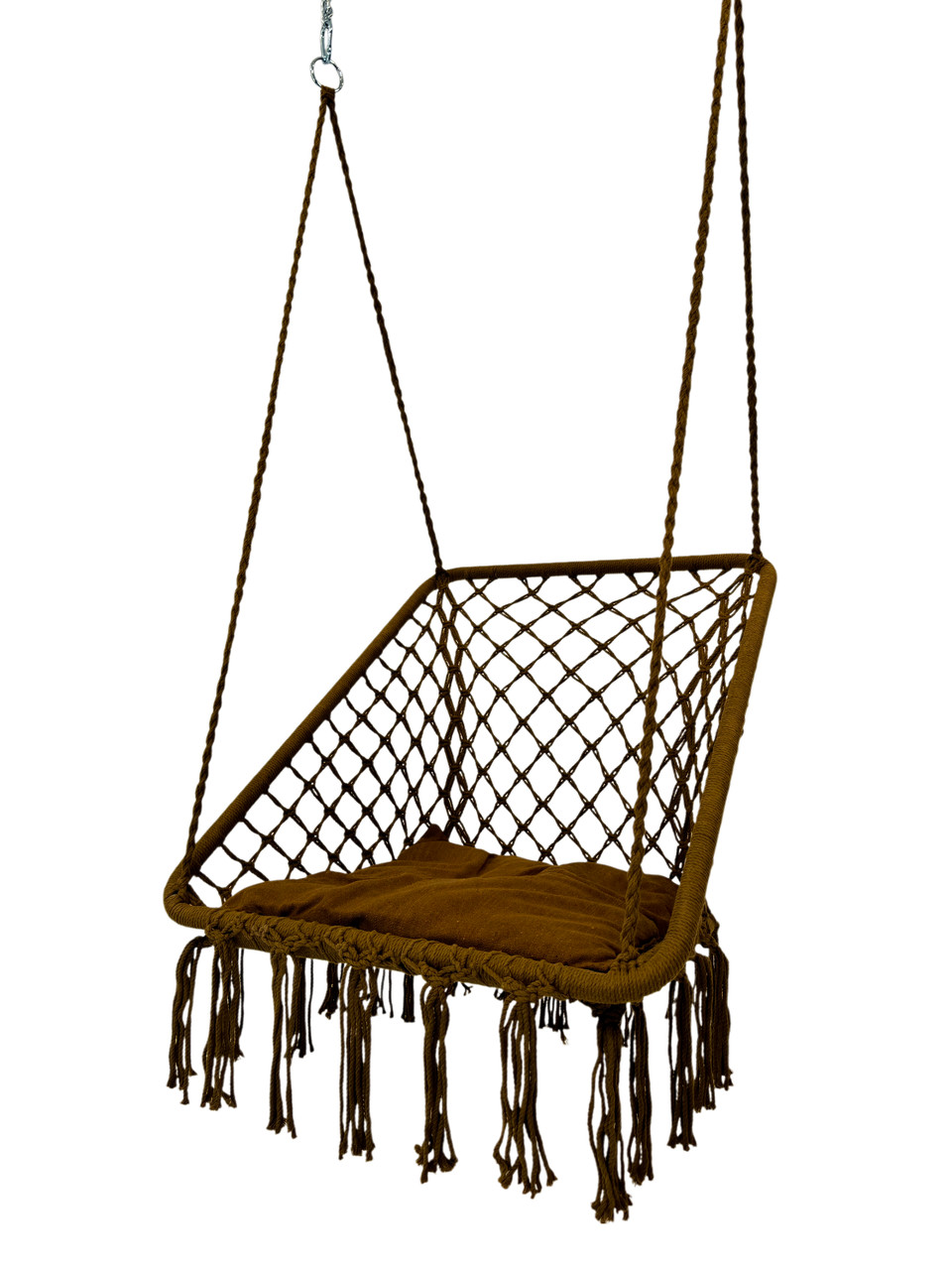 Кресло-качели садовые WCG с подушкой Коричневый (QNSW03BR) - фото 4