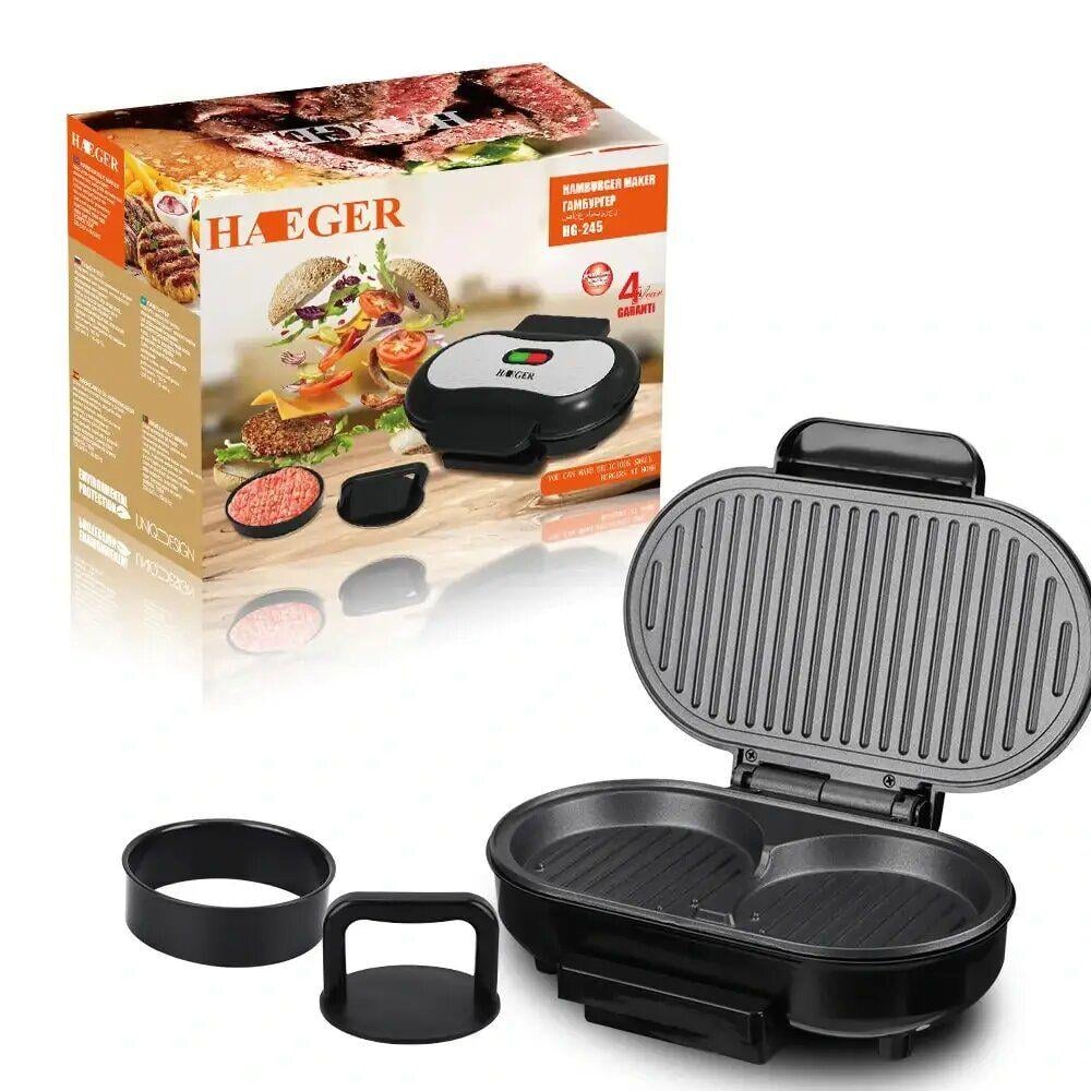 Гриль электрический Haeger HG-245 750W Черный (14424766)