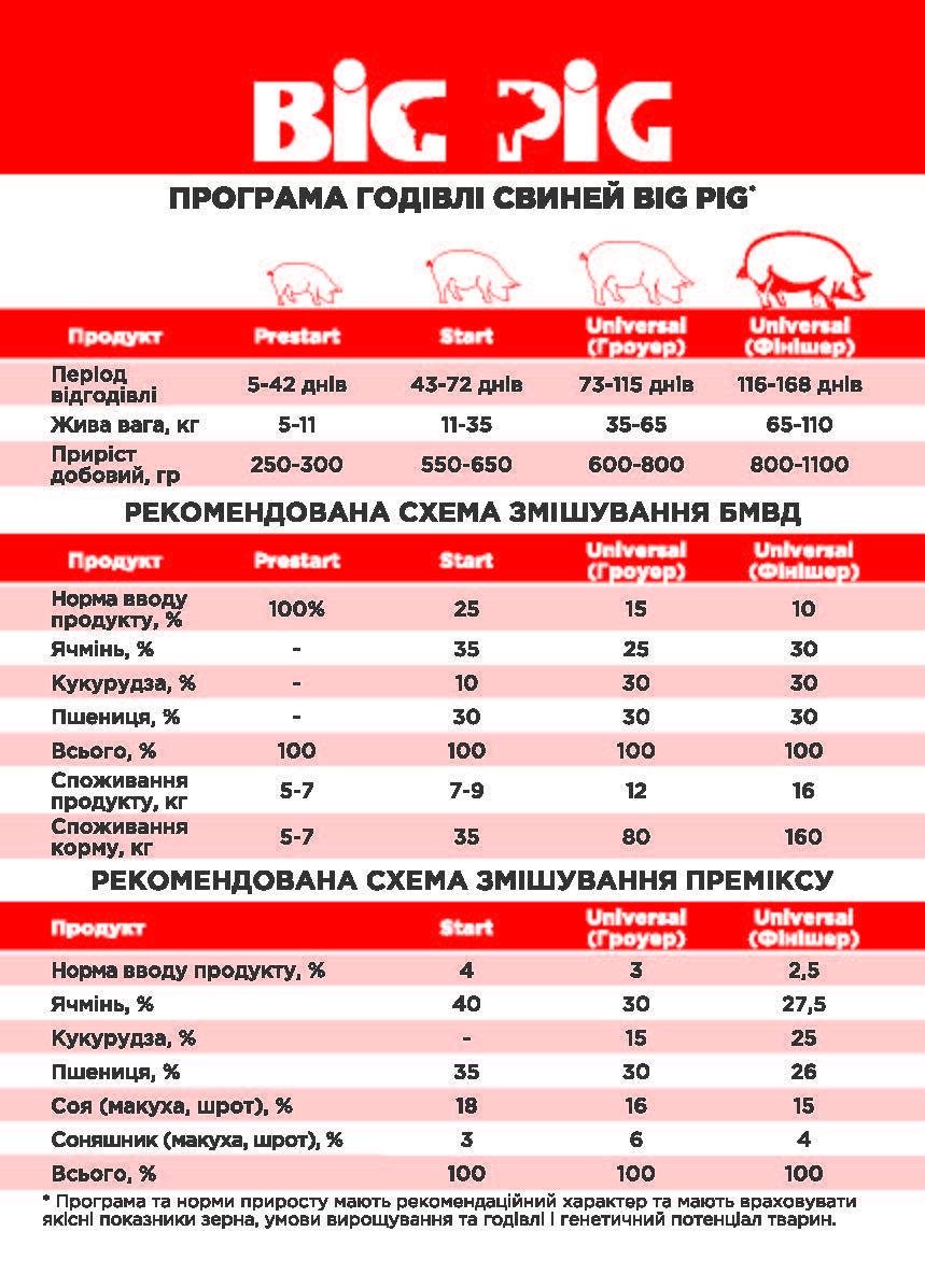 Премикс для поросят 11-35 кг Agroprogres BIG PIG Старт 4% 25 кг (1744069711) - фото 2