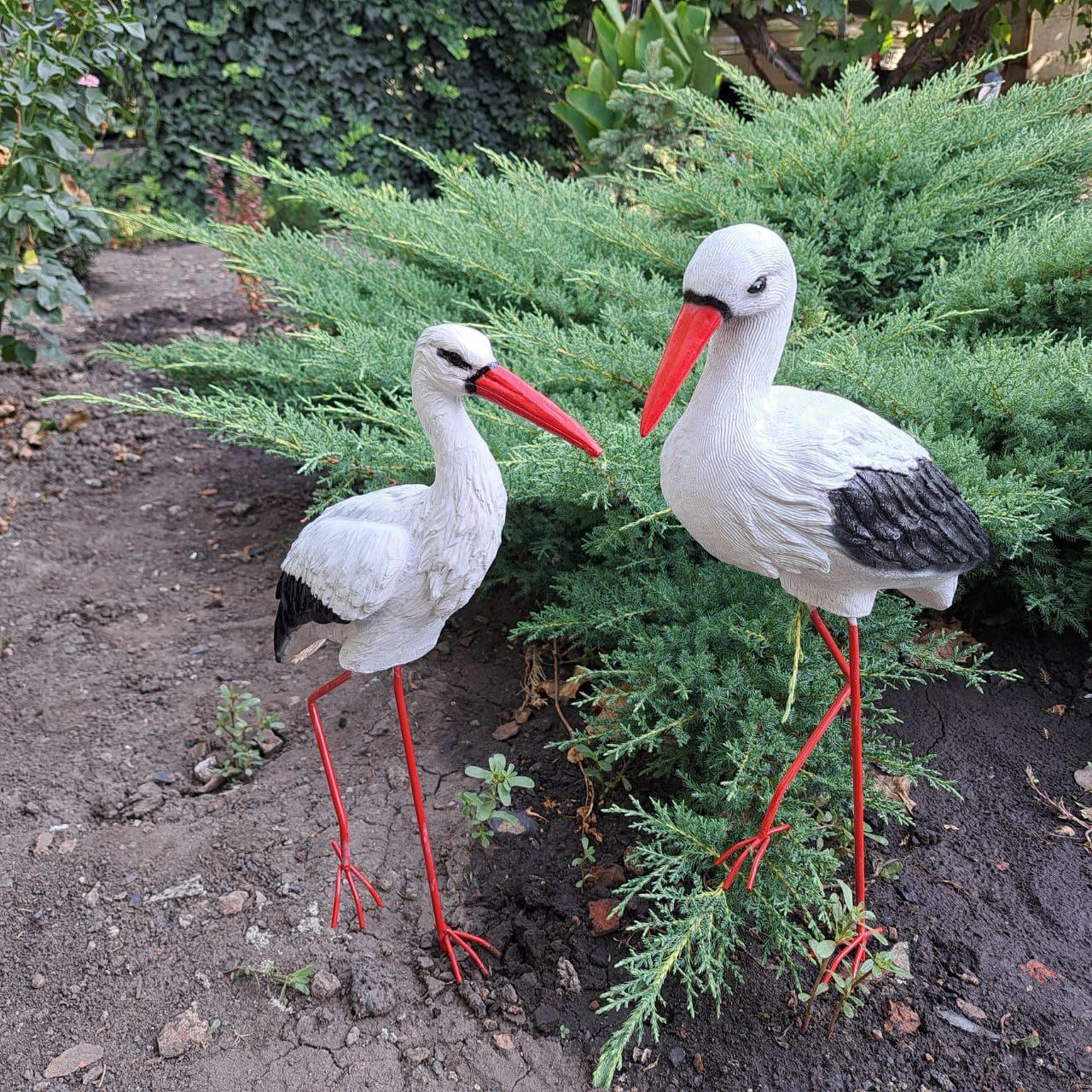 Набір садових фігур Сім'я садових лелек №35 (3904) - фото 2 Набір садових фігур Сім'я садових лелек №35 (3904) - фото 2