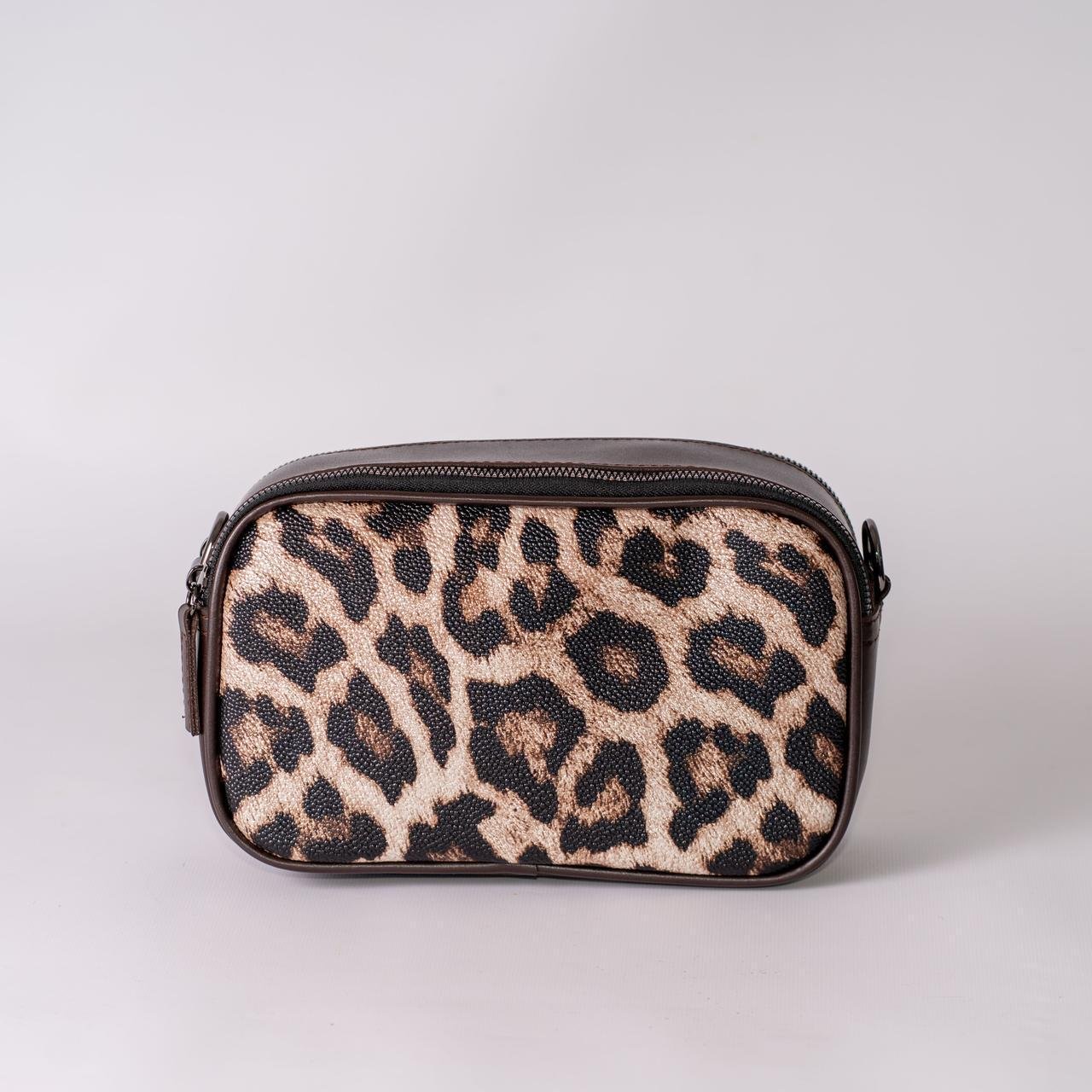 Сумка женская кросс-боди леопардовый XENIA № 43-24 из эко-кожи Коричневый