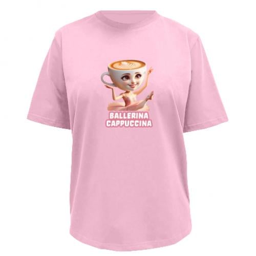 Футболка жіноча FATLINE Premium BALLERINA CAPPUCCINA L Рожевий (19410039-7-211506-L)