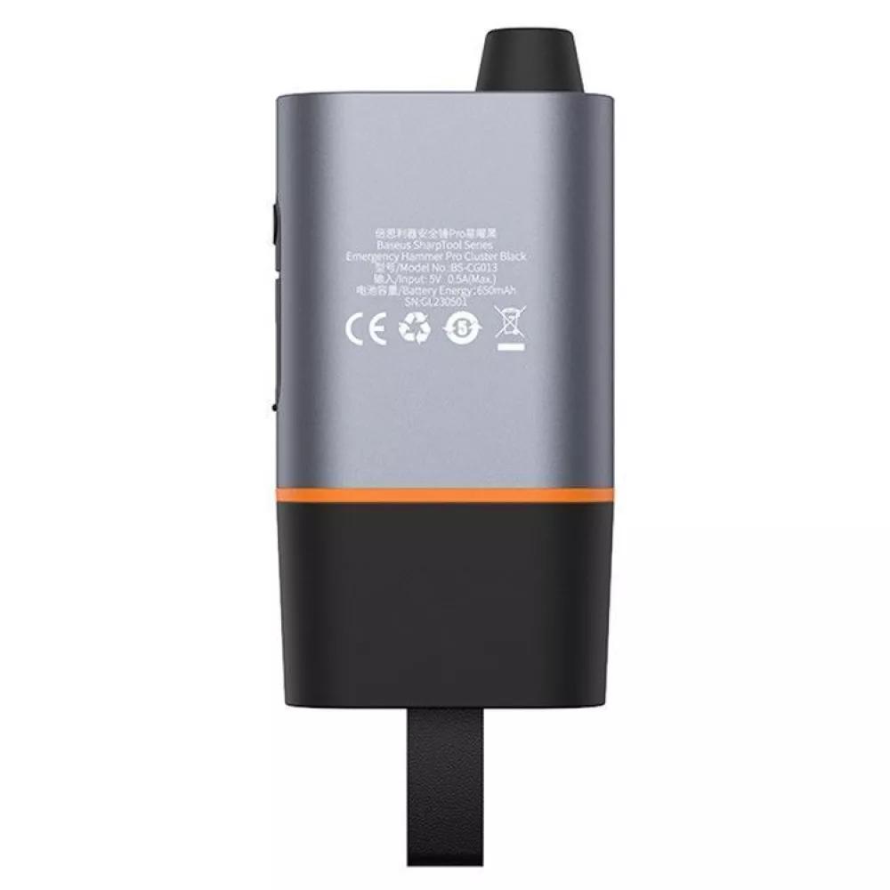 Молоток автомобільний рятувальний BASEUS SharpTool Series Emergency Hammer Pro 55HRC - фото 3 Молоток автомобільний рятувальний BASEUS SharpTool Series Emergency Hammer Pro 55HRC - фото 3