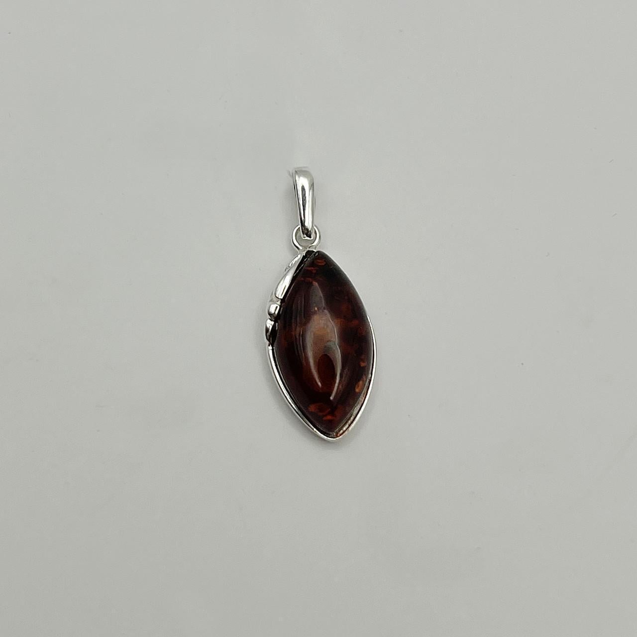 Серебряный кулон с янтарем 1,56 г (2599033989)