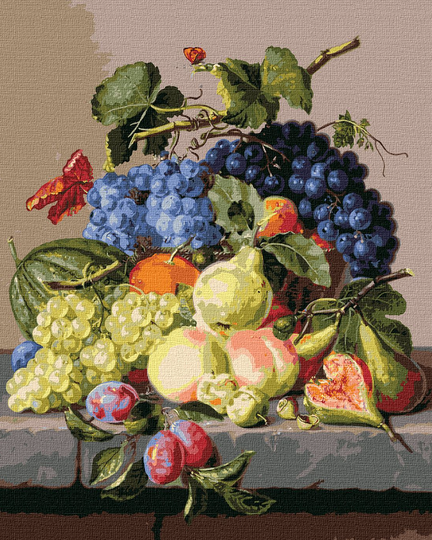 Картина по номерам Идейка Бархатный натюрморт Amalie Kärcher 40х50 см (KHO5655)