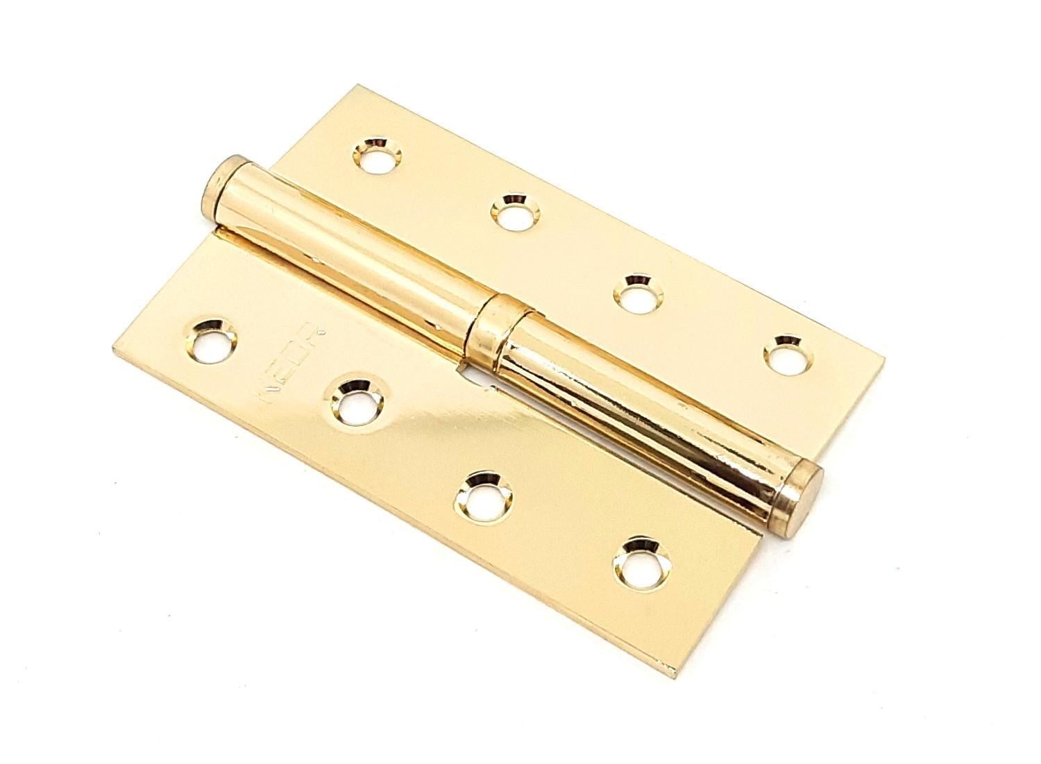 Петля съемная Kedr 100х62х2,5 см правая стальная узкая Латунь полированная