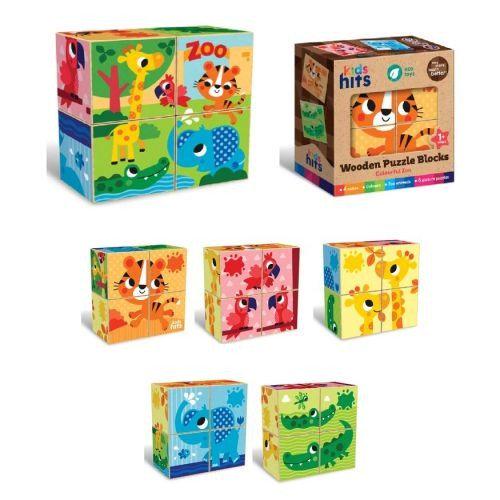 Кубики дерев'яні Colourful Zoo 4 шт. (12032)