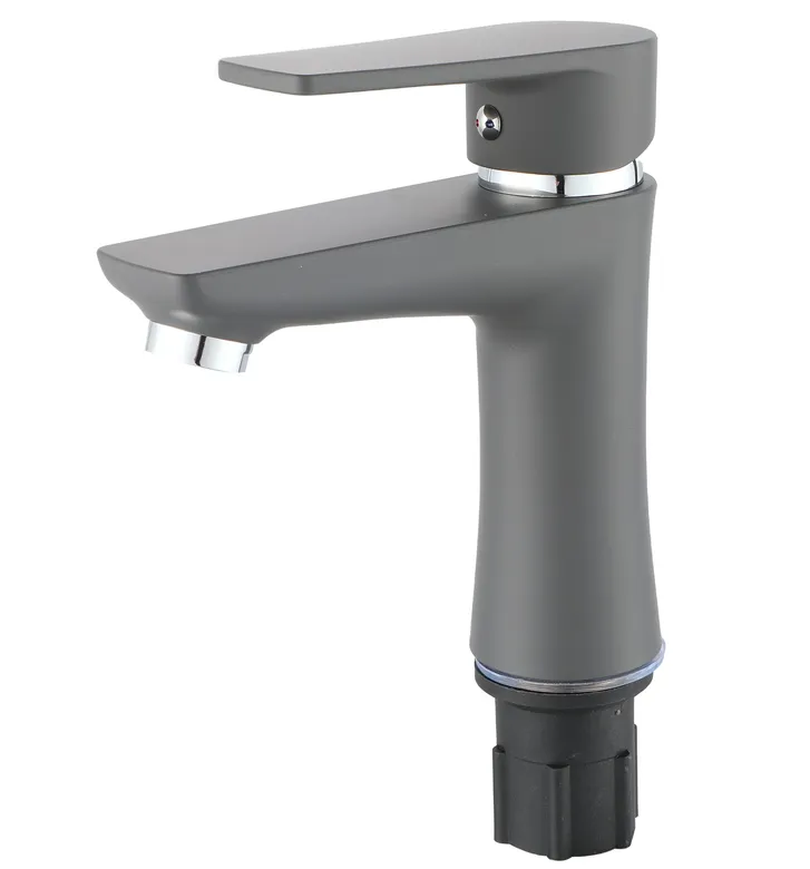 Змішувач для умивальника Plamix Oscar-001 без підведення Графіт (PM6097)