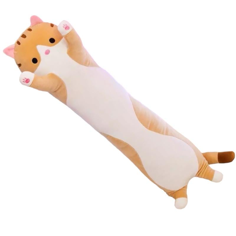 Декоративная подушка Кот батон 50 см Бежевый