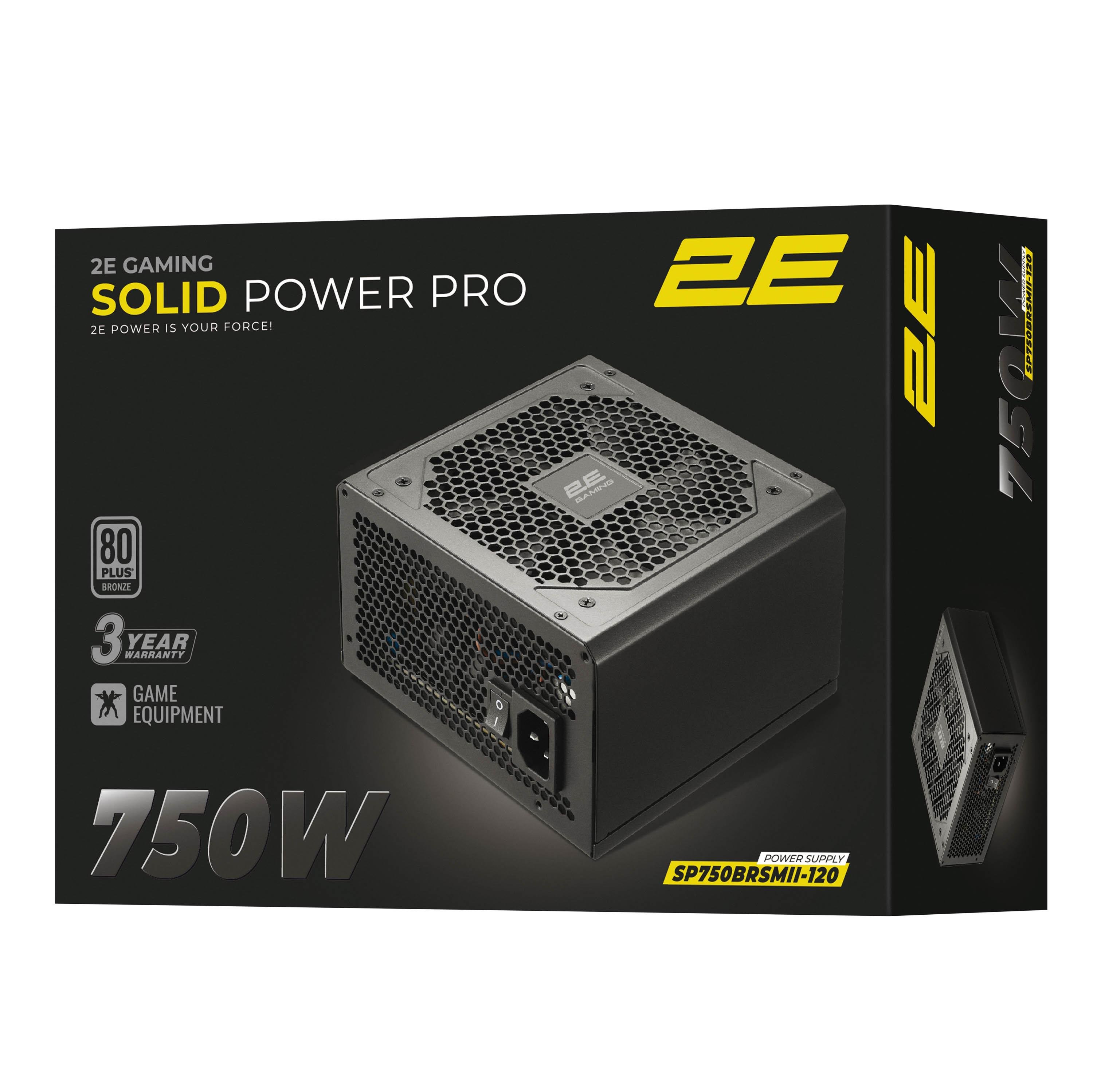 Блок живлення для комп'ютера 2E GAMING Solid Power Pro 750 Вт ATX (2E-SP750BRSMII-120) - фото 5 Блок живлення для комп'ютера 2E GAMING Solid Power Pro 750 Вт ATX (2E-SP750BRSMII-120) - фото 5