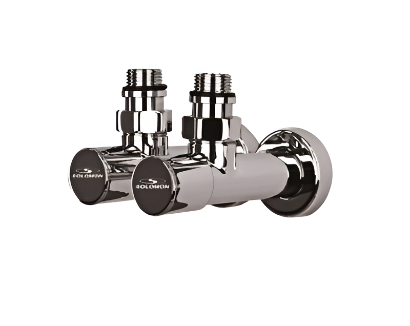 Комплект угловых кранов Solomon CHROM для радиаторов (TK-777)