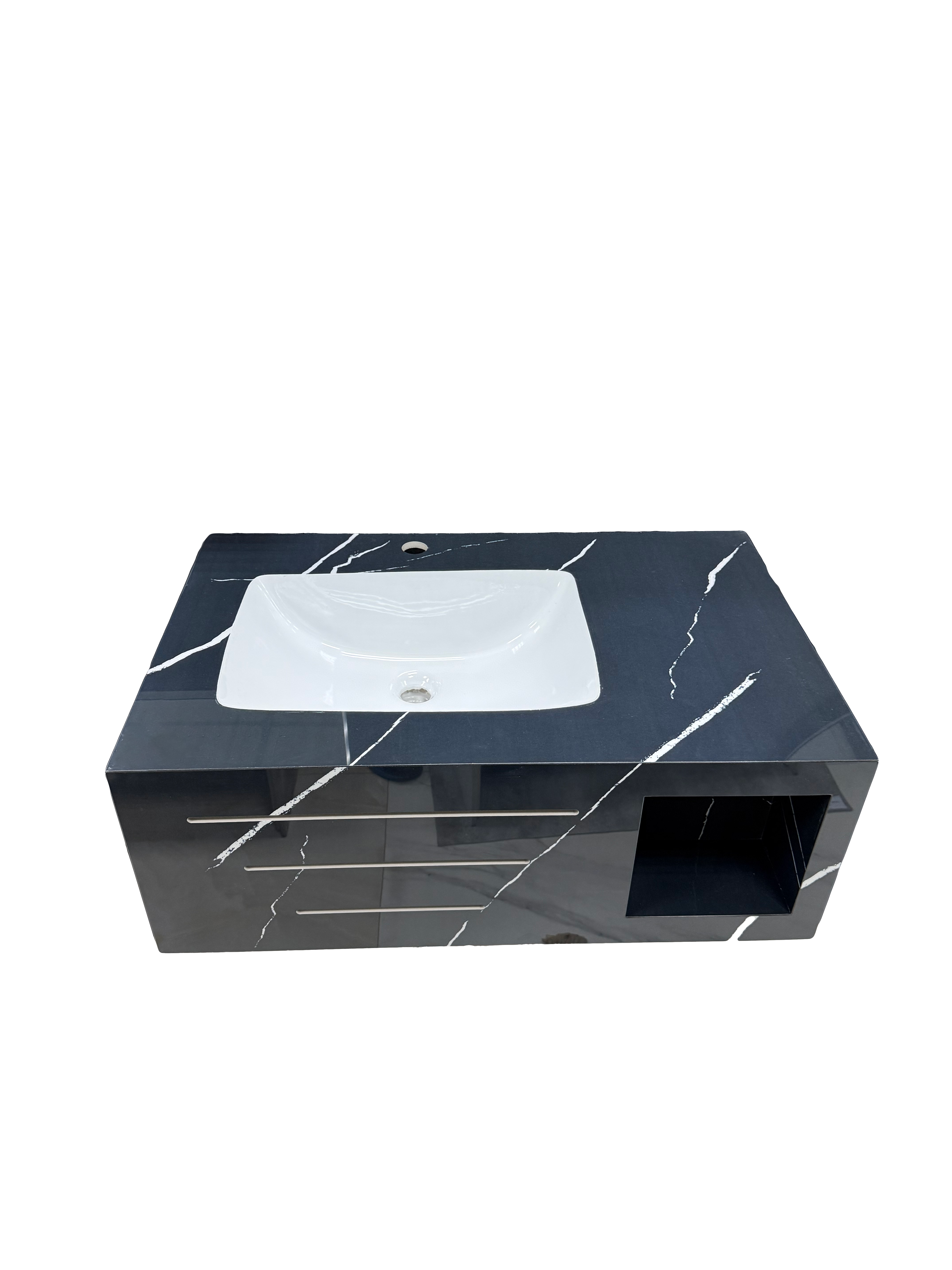 Тумба із керамограніту Marmo 80 см Black (WF02)