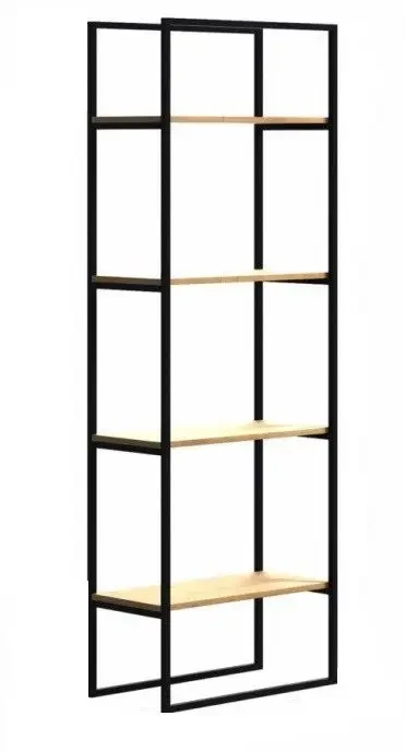 Стеллаж Loft NS-1715 с полками узкий для работы и кабинета Черный (3075774093)