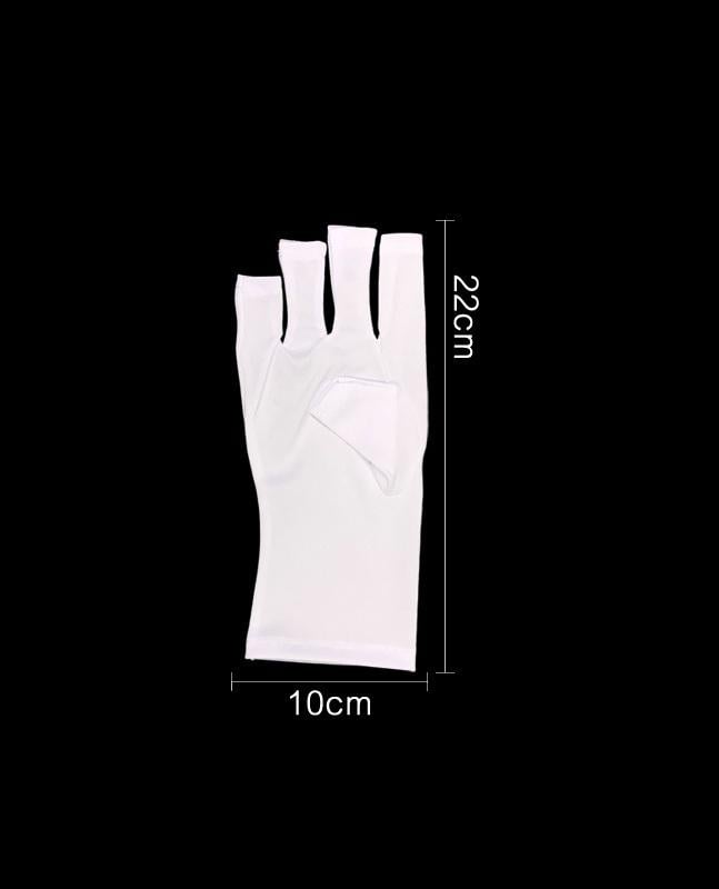 Рукавички для захисту рук від ультрафіолету при сушінні гель-лаку 22х10 см Білий (29308) - фото 2